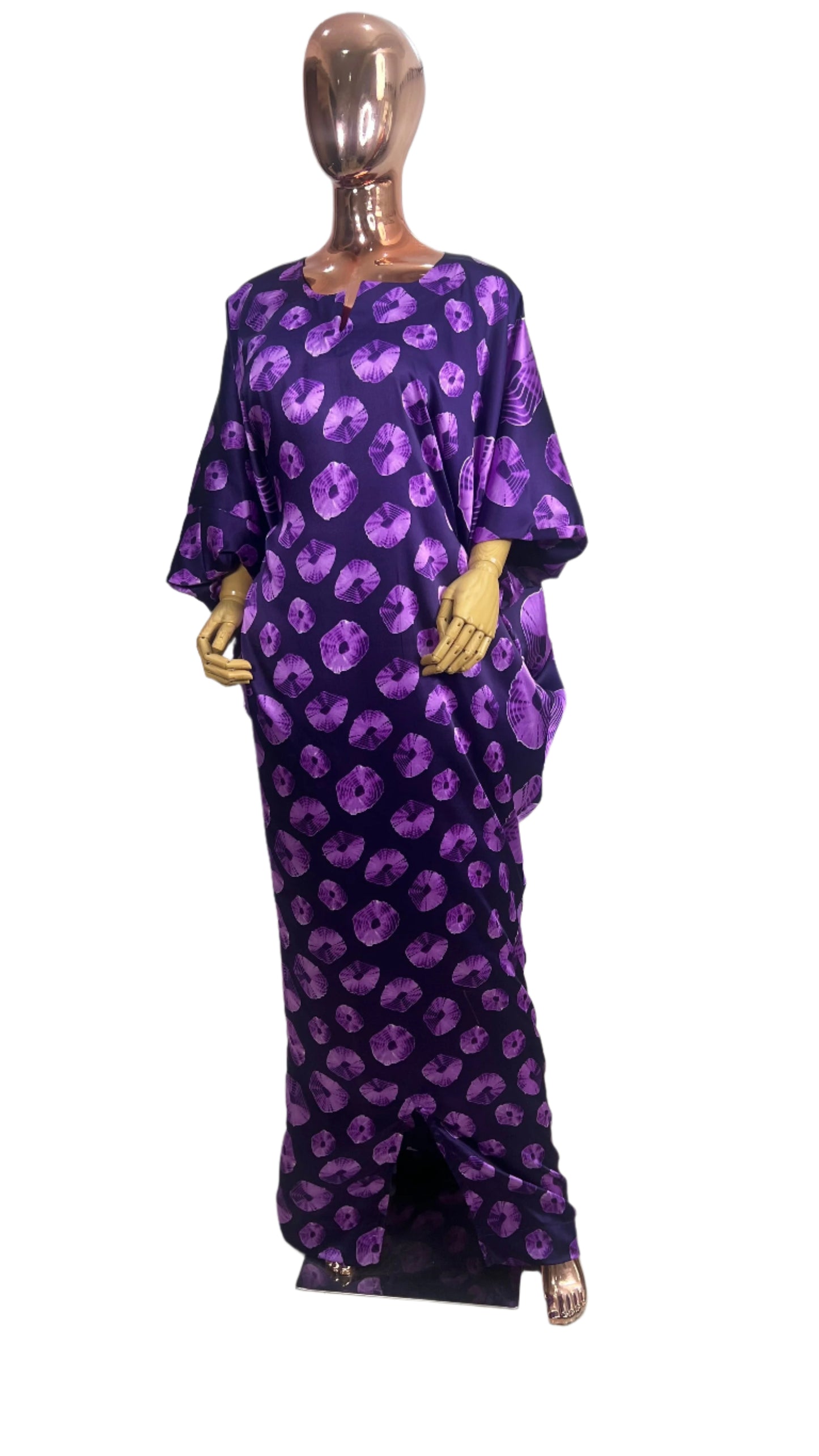 Eezzy Ankara Silk Kaftan Maxi Dress - 032