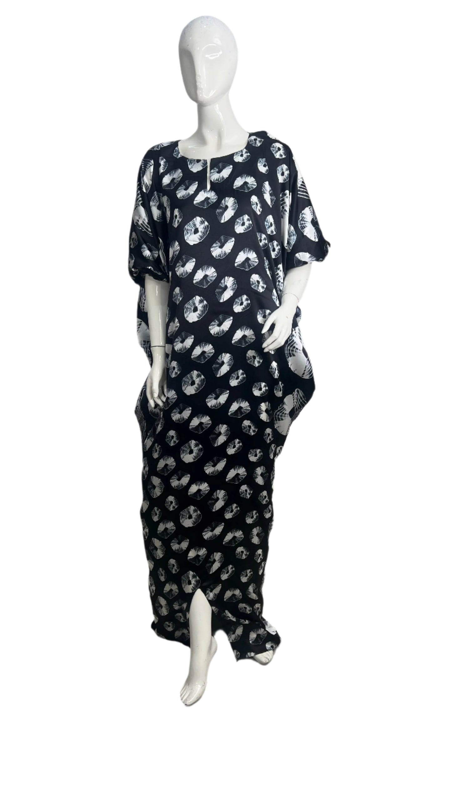 Eezzy Ankara Silk Kaftan Maxi Dress - 032