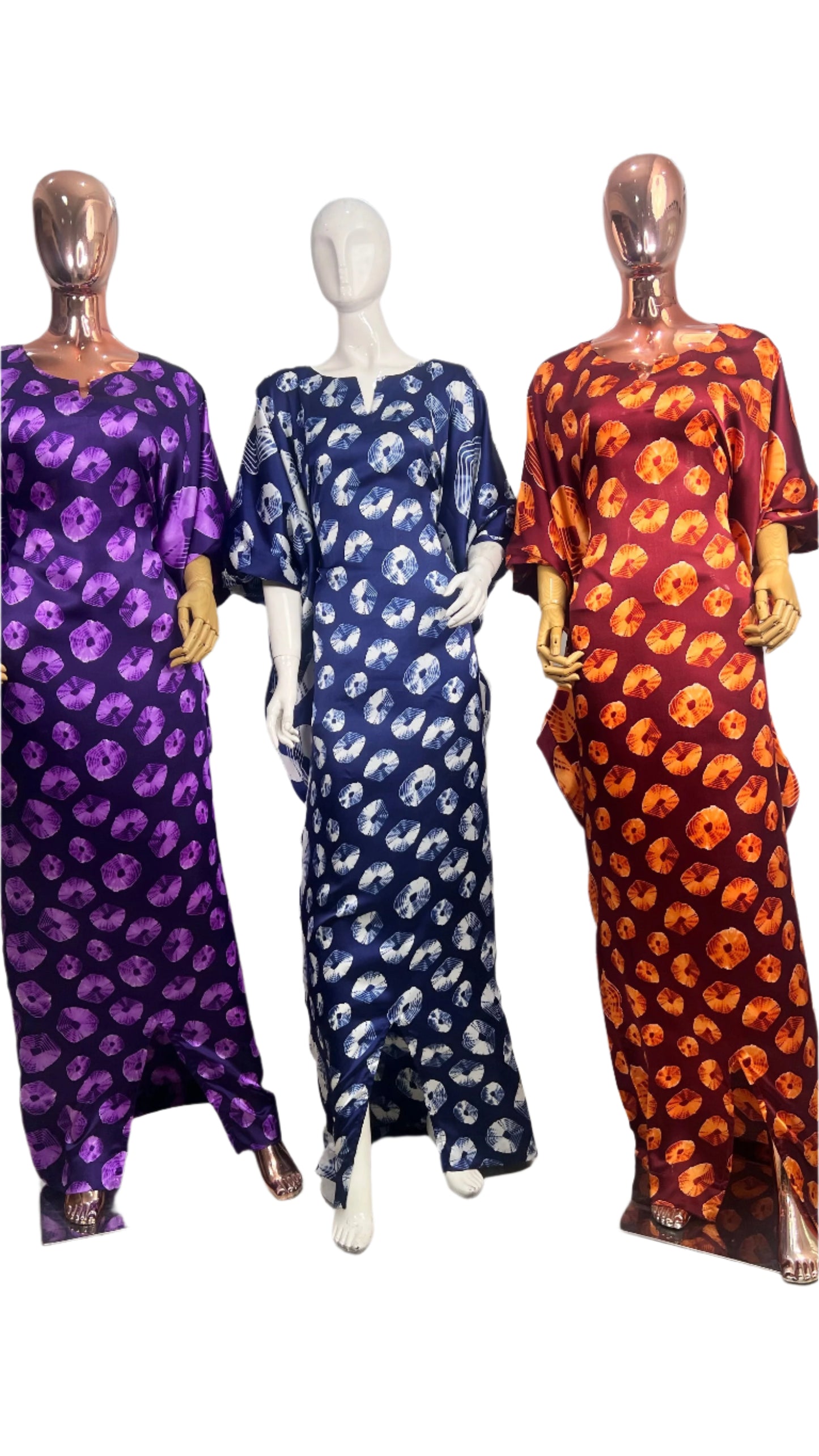Eezzy Ankara Silk Kaftan Maxi Dress - 032