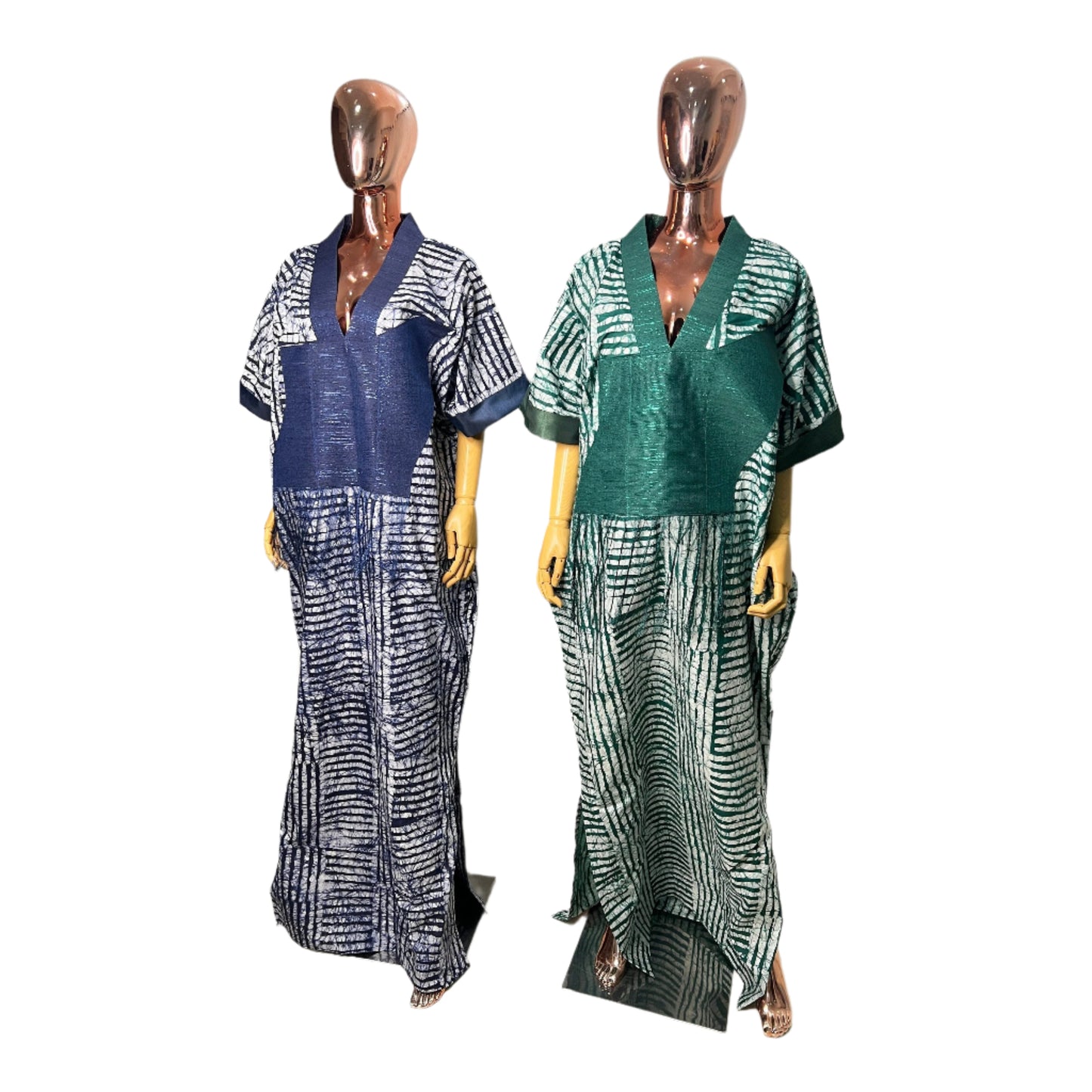 Adire/Batik Tye Dye Cotton kaftan/BouBou Kaftan/Caftan Shirt dress Summer/Beach wear Evening wear maxi/gown with slit