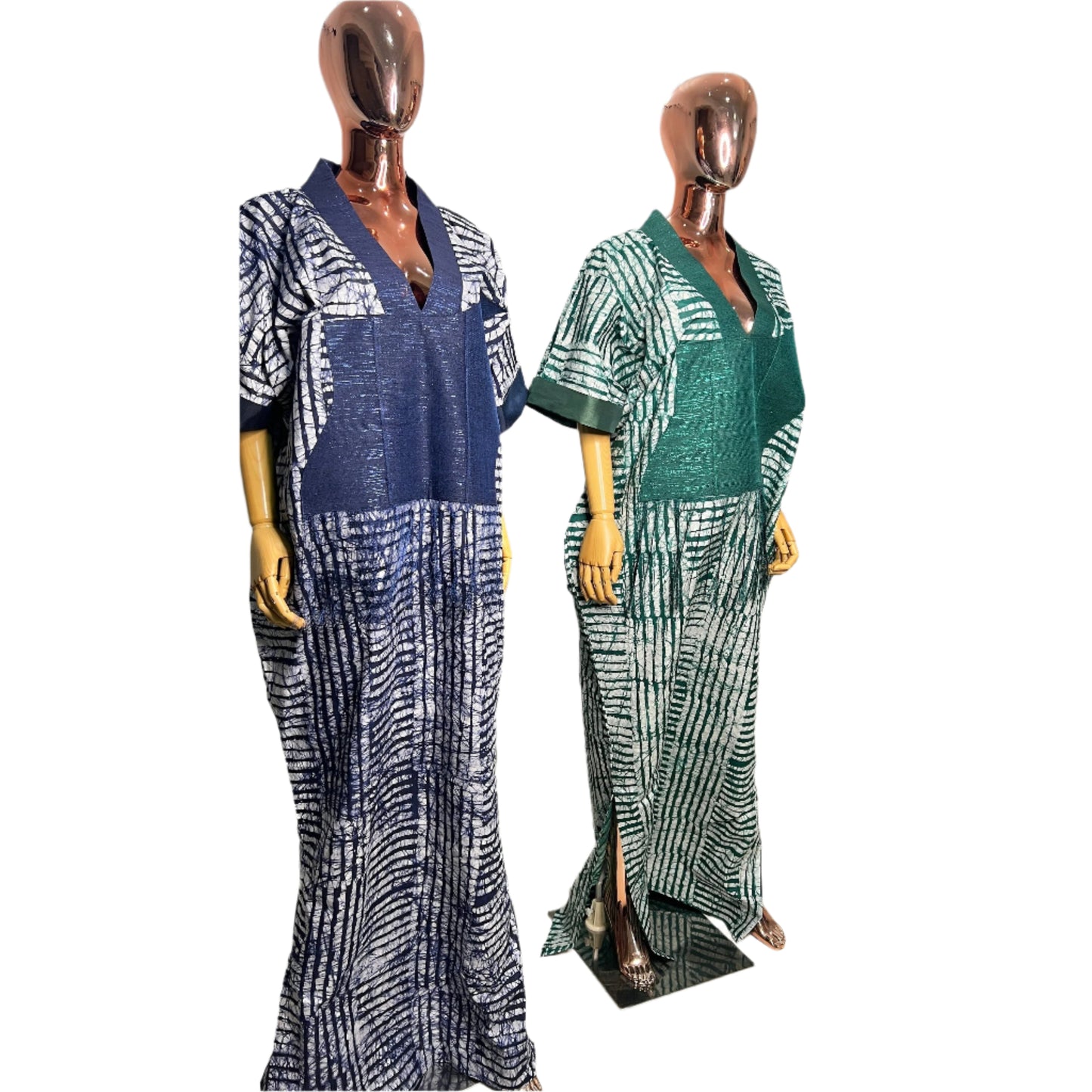 Adire/Batik Tye Dye Cotton kaftan/BouBou Kaftan/Caftan Shirt dress Summer/Beach wear Evening wear maxi/gown with slit