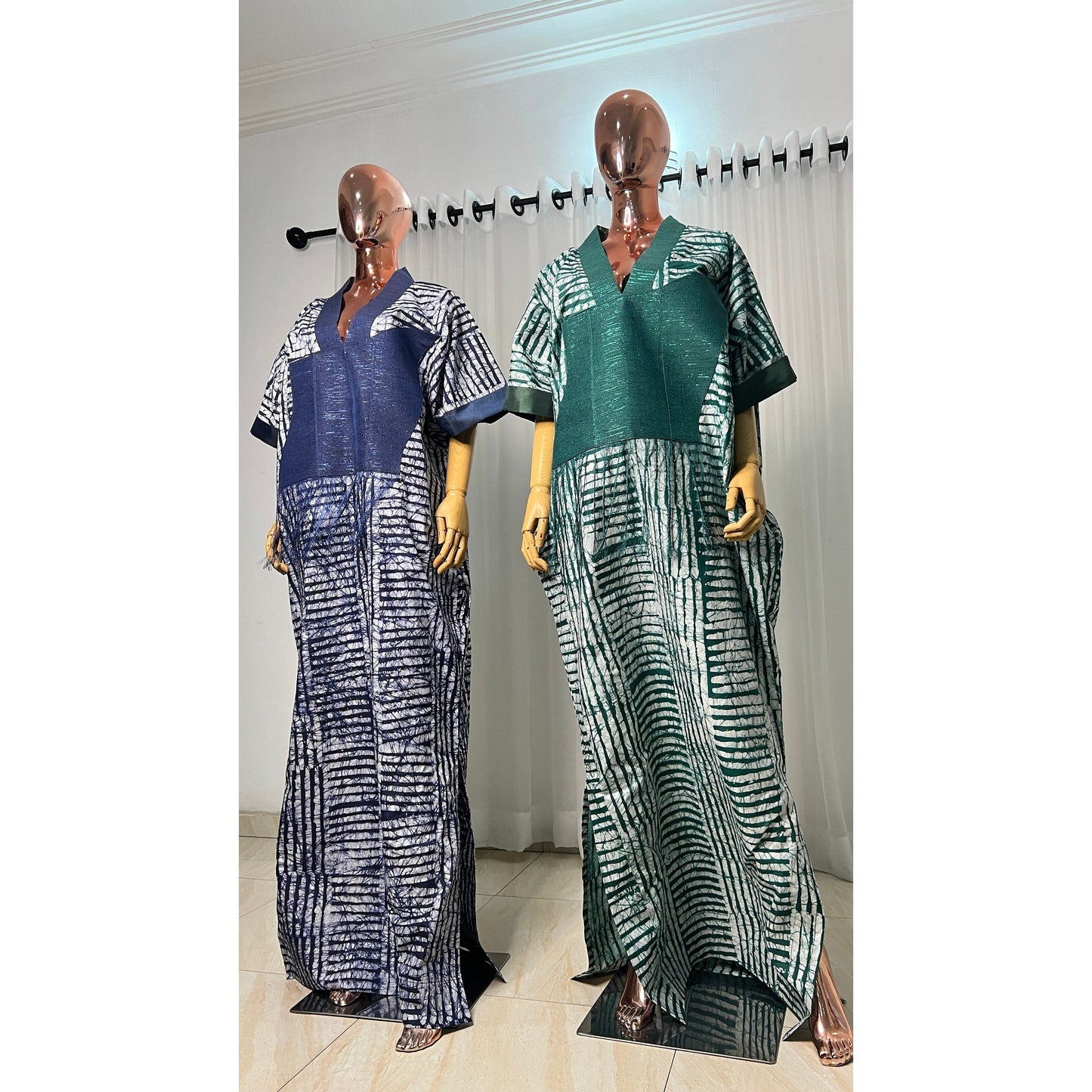 Adire/Batik Tye Dye Cotton kaftan/BouBou Kaftan/Caftan Shirt dress Summer/Beach wear Evening wear maxi/gown with slit