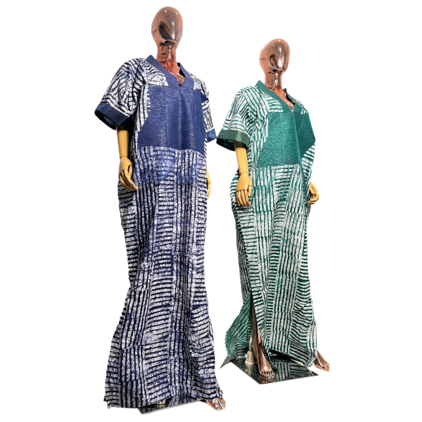 Adire/Batik Tye Dye Cotton kaftan/BouBou Kaftan/Caftan Shirt dress Summer/Beach wear Evening wear maxi/gown with slit