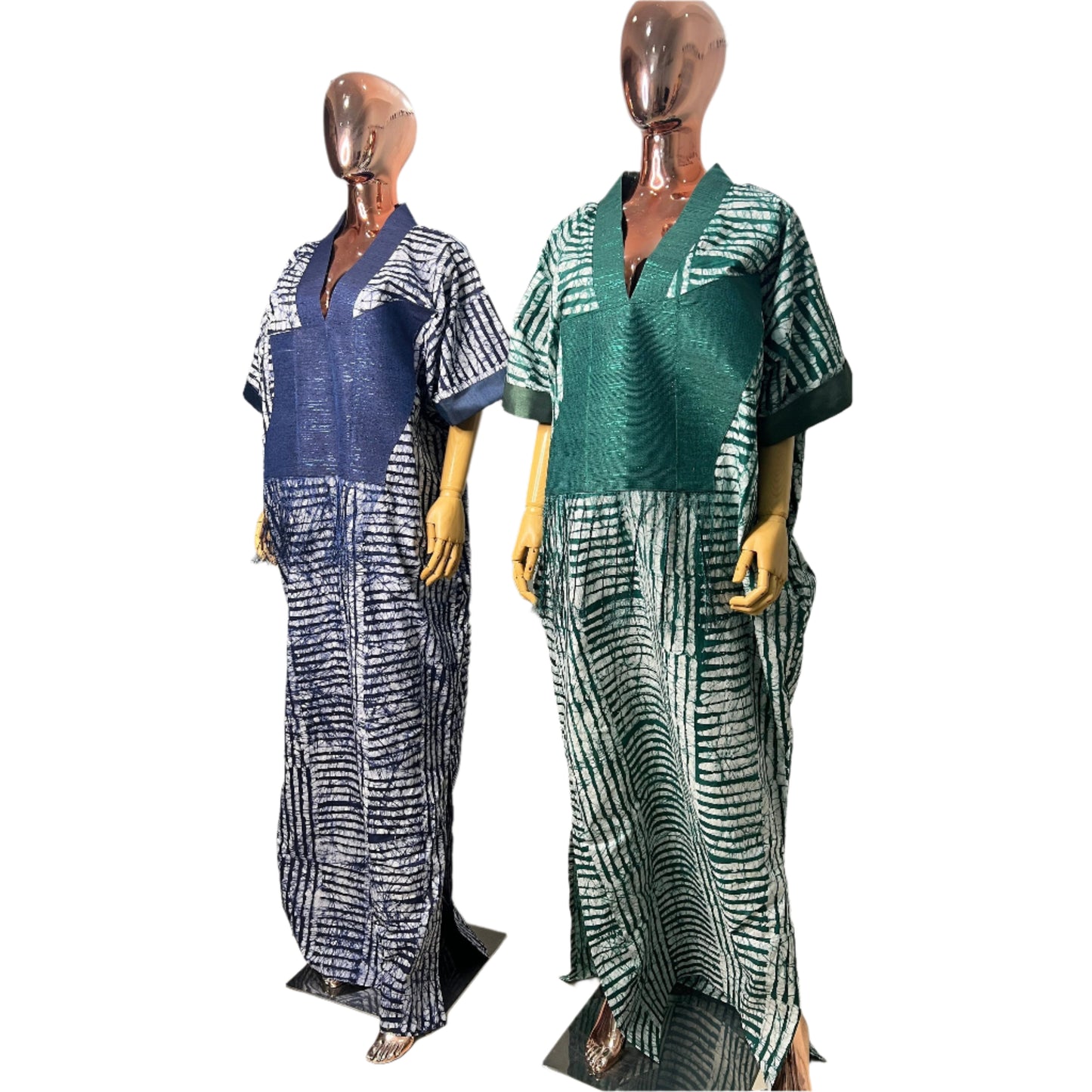 Adire/Batik Tye Dye Cotton kaftan/BouBou Kaftan/Caftan Shirt dress Summer/Beach wear Evening wear maxi/gown with slit