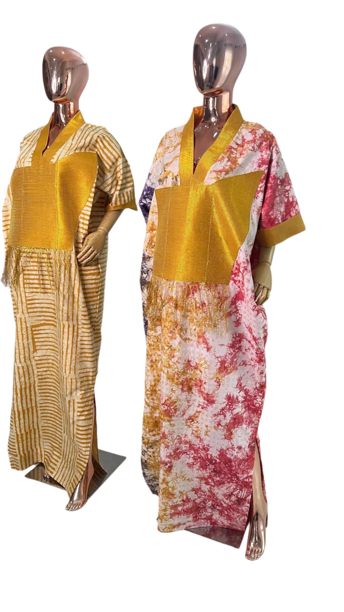 Adire/Batik Tye Dye Cotton kaftan/BouBou Kaftan/Caftan Shirt dress Summer/Beach wear Evening wear maxi/gown with slit