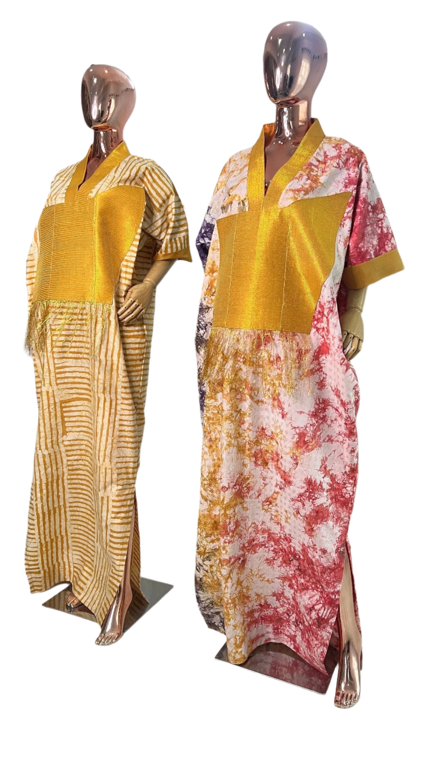 Adire/Batik Tye Dye Cotton kaftan/BouBou Kaftan/Caftan Shirt dress Summer/Beach wear Evening wear maxi/gown with slit