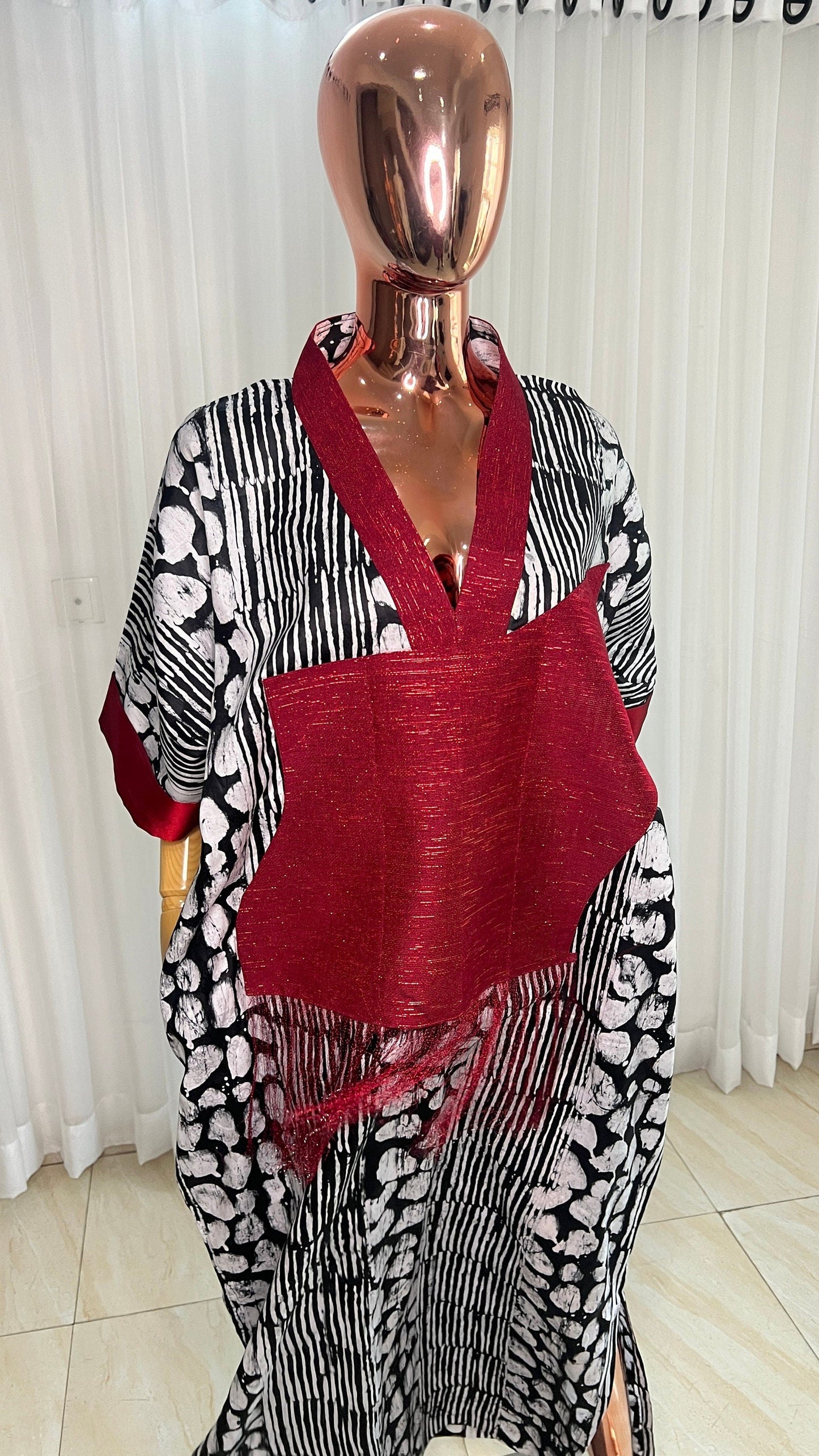 Adire/Batik Tye Dye Brocade kaftan/BouBou Kaftan/Caftan Shirt dress Summer/Beach wear Evening wear maxi/gown with slit