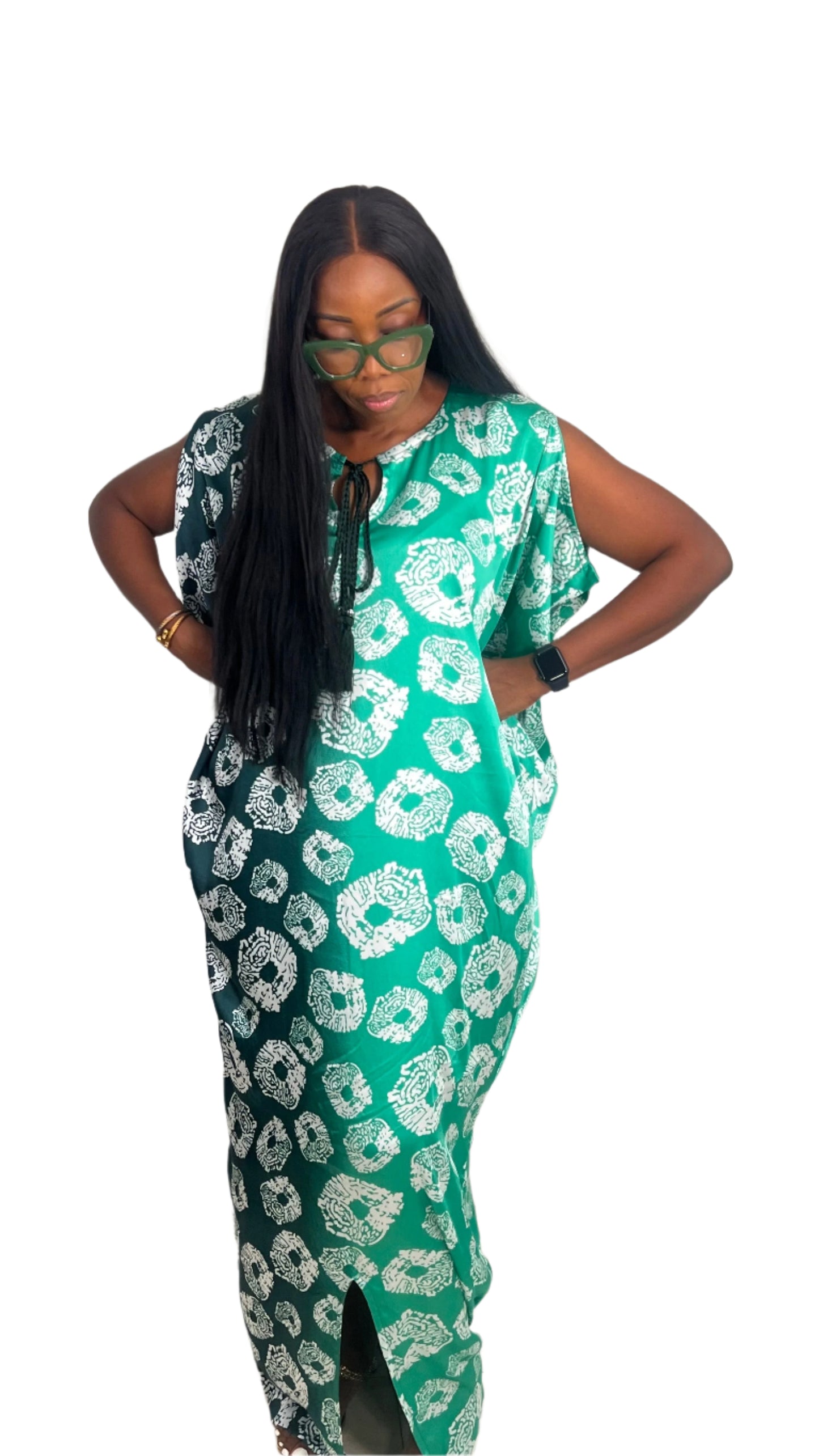 Eezzy Ankara Silk Kaftan Maxi Dress - 033