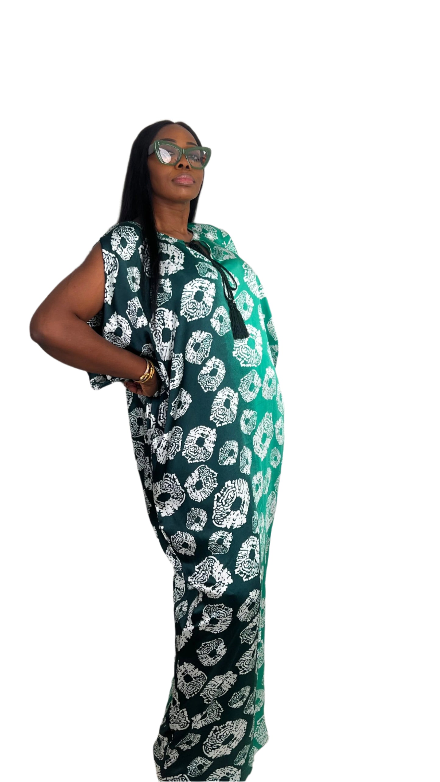 Eezzy Ankara Silk Kaftan Maxi Dress - 033