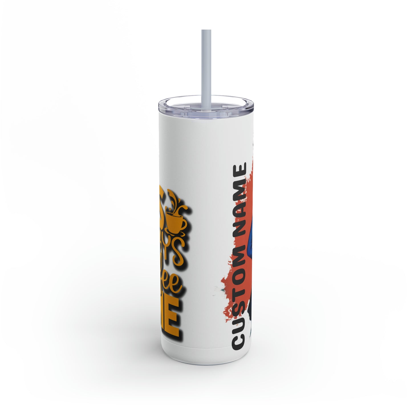 COFFEE TIME  - Maars Maker Skinny Matte Tumbler, 20oz - CUSTOMIZED