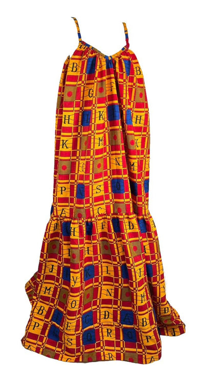 Ankara Summer Beach Party Dress maxi/gown - Extra Long Length - 108