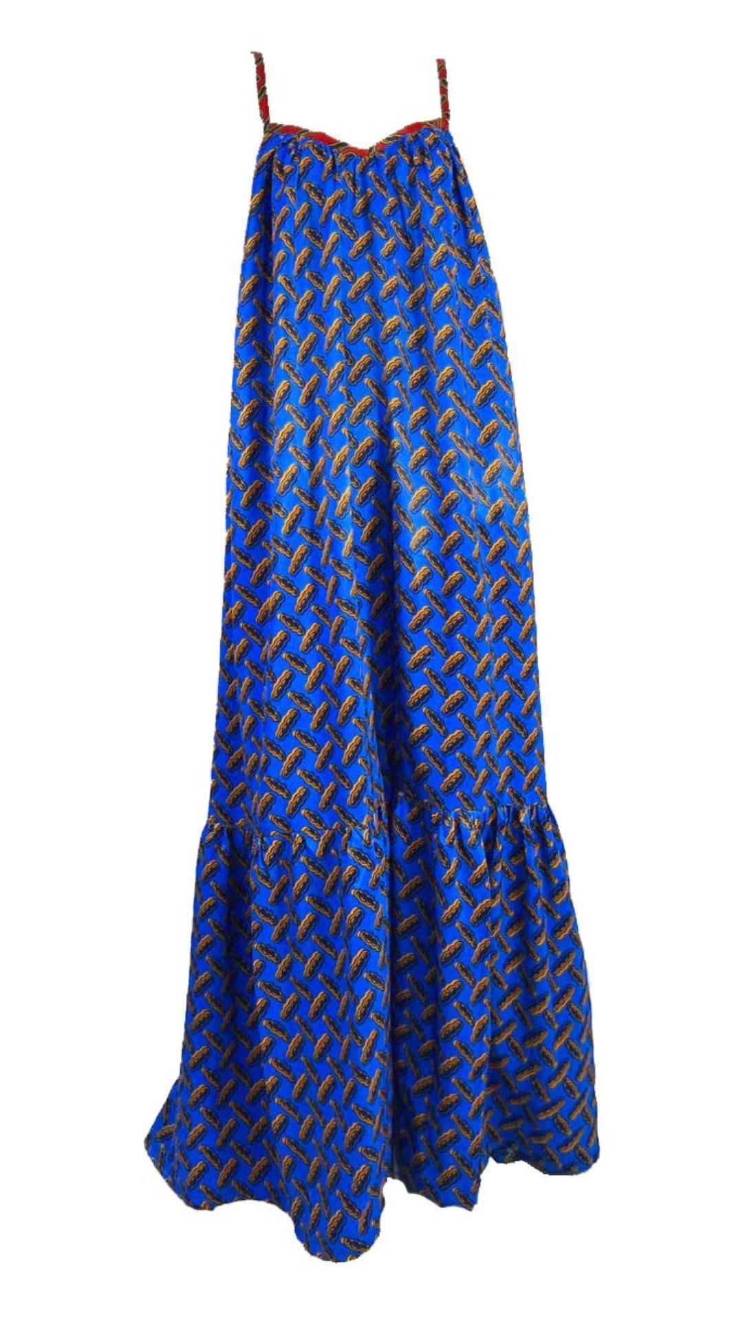 Ankara Summer Beach Party Dress maxi gown - Long Length - 110