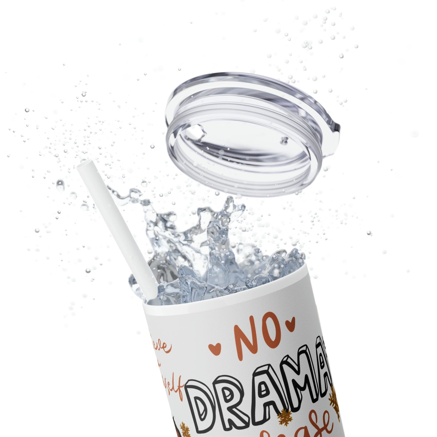 Melanin Love - Skinny Tumbler with Straw, 20oz