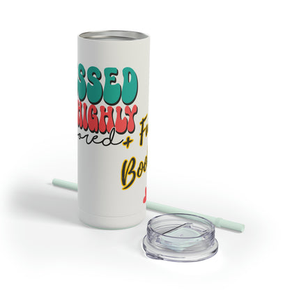 Blessed and Highly Favoured - Maars Maker Skinny Matte Tumbler, 20oz