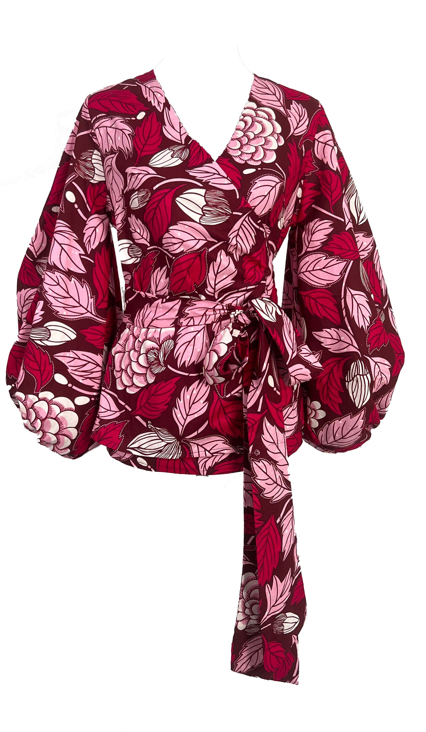 DIKE African Print Ankara Cotton Wrap Top Summer Party