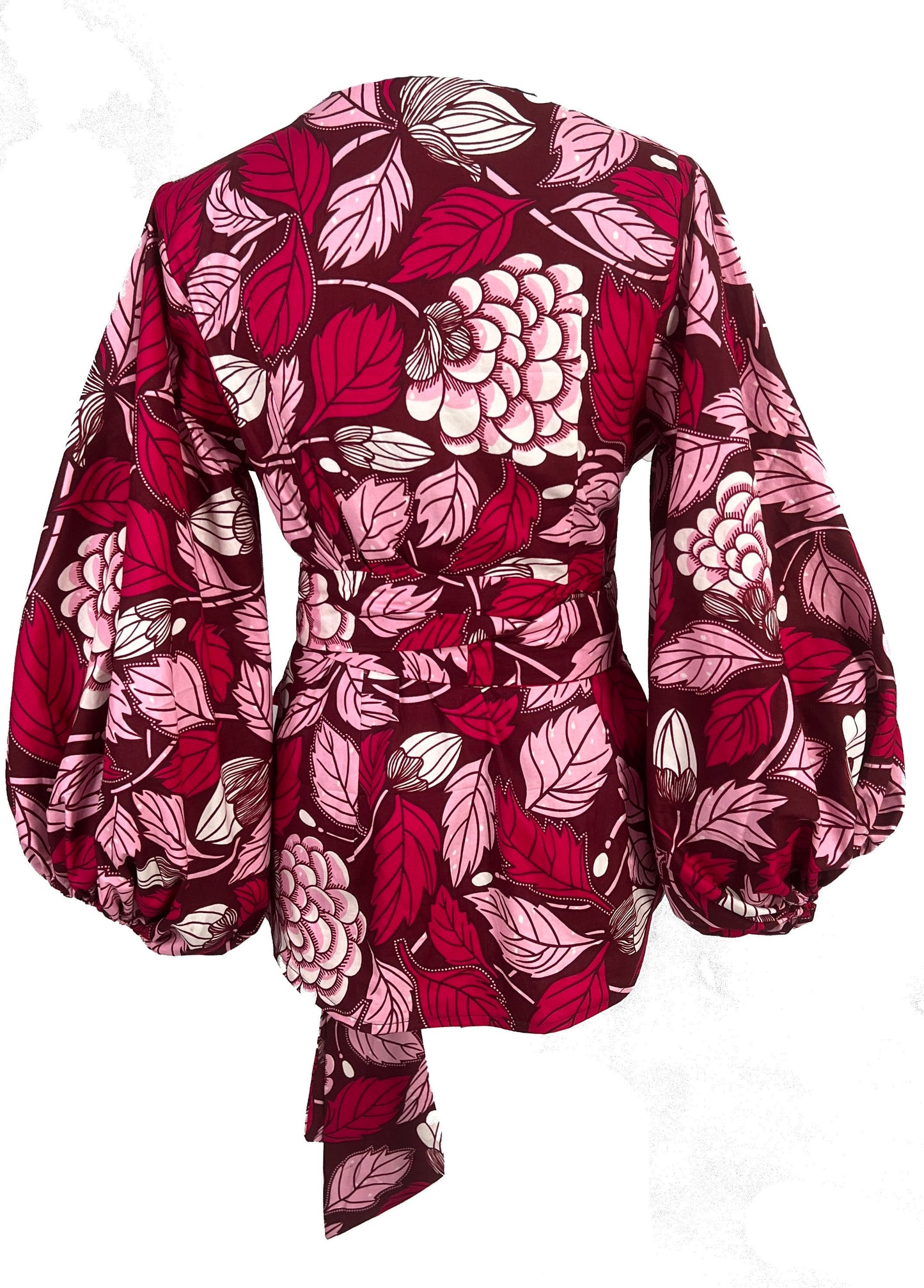 DIKE African Print Ankara Cotton Wrap Top Summer Party