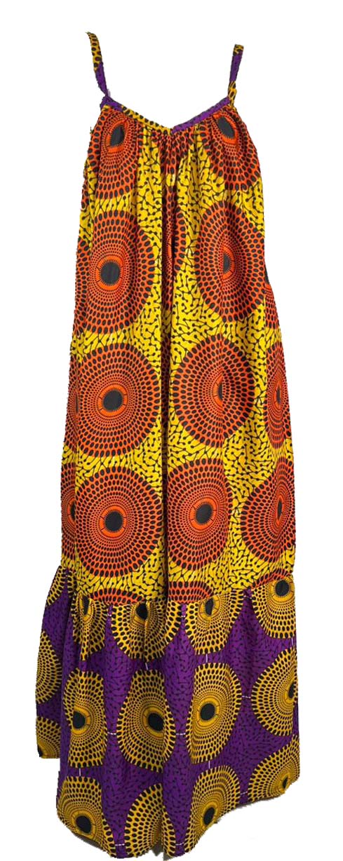 Ankara Summer Beach Party Dress maxi gown - African Print Wholesale