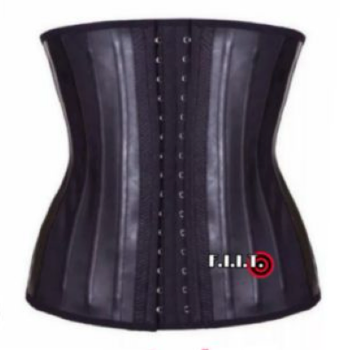 25 Bone 3-Hook Stitched Leather hour glass Waist trainer