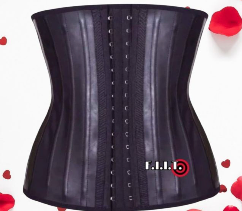 25 Bone 3-Hook Stitched Leather hour glass Waist trainer