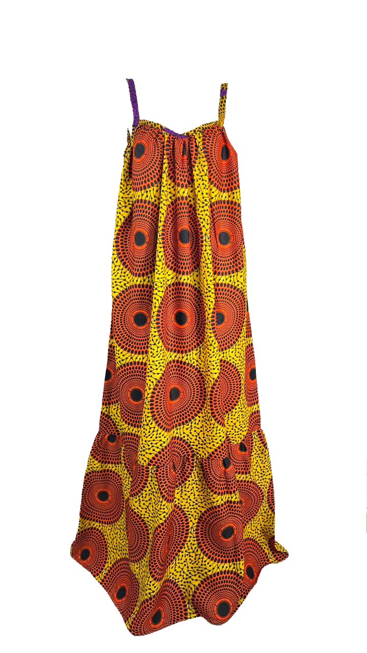 Ankara Summer Beach Party Dress maxi gown - African Print Wholesale