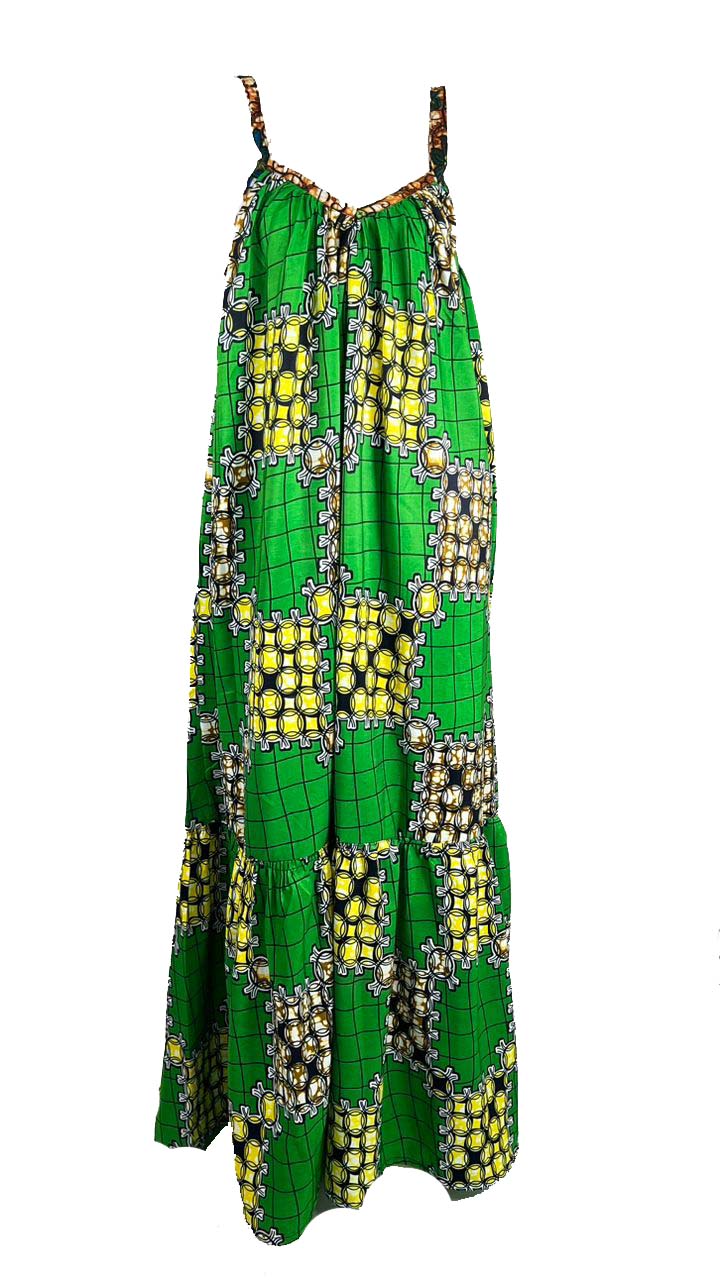 Ankara Summer Beach Party Dress maxi gown - African Print Wholesale