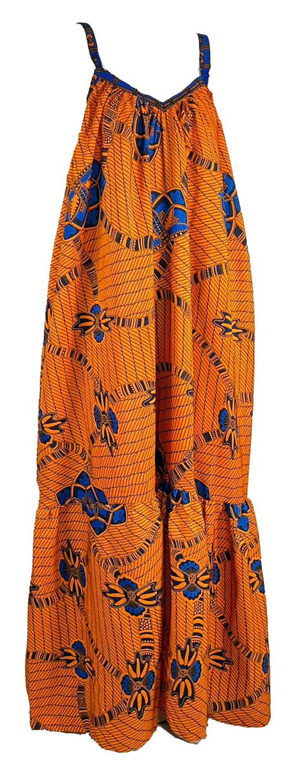 Ankara Summer Beach Party Dress maxi gown - African Print Wholesale