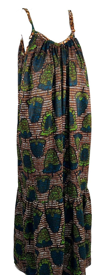 Ankara Summer Beach Party Dress maxi gown - African Print Wholesale