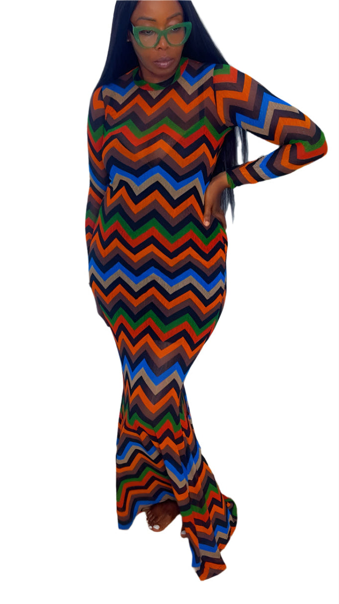 Maxi Party Mesh Dress