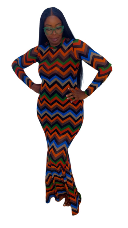 Maxi Party Mesh Dress