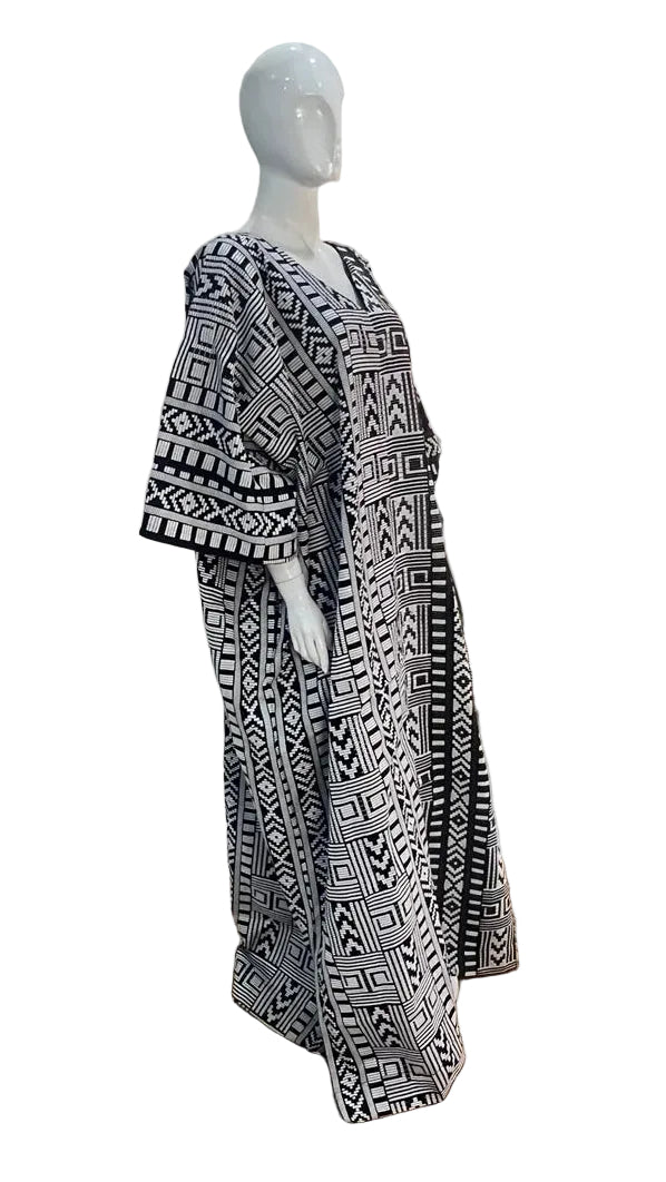Akwete kaftan BouBou Caftan dress Summer Beach wear Evening wear maxi gown with slit - Naya
