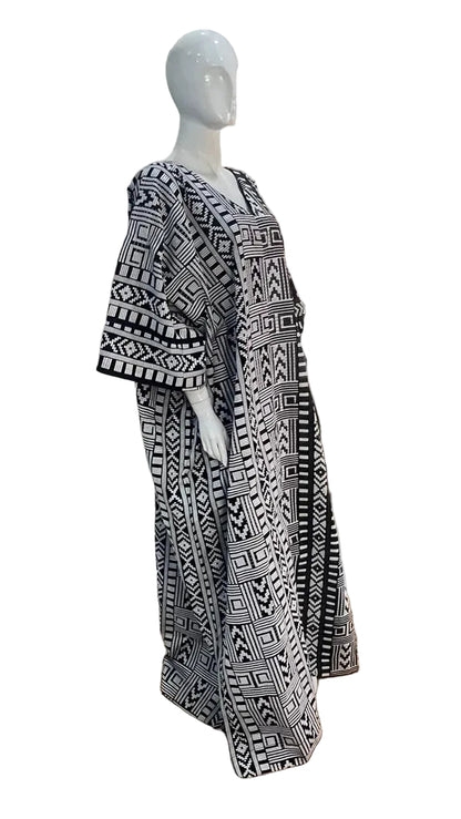 Akwete kaftan BouBou Caftan dress Summer Beach wear Evening wear maxi gown with slit - Naya