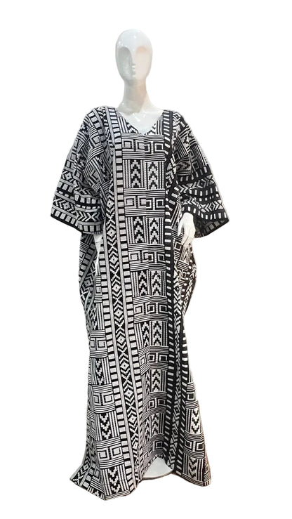 Akwete kaftan BouBou Caftan dress Summer Beach wear Evening wear maxi gown with slit - Naya