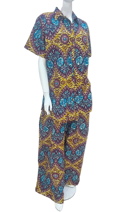 2Piece Summer Party Pant Set - Cotton - 097 - Tall Length