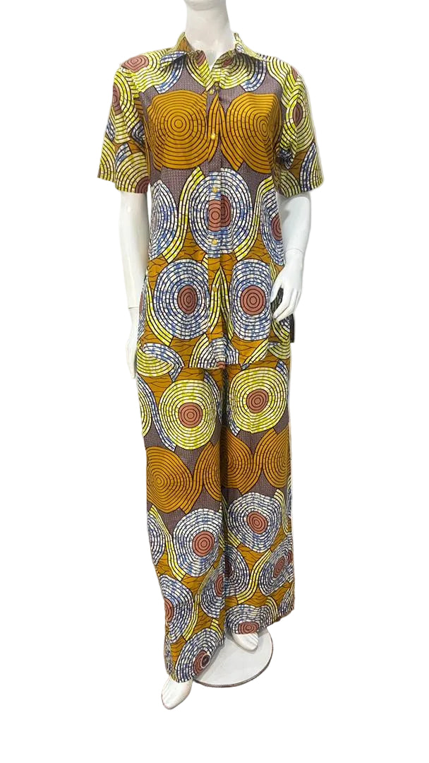 2Piece Summer Party Pant Set - Cotton - 097 - Tall Length