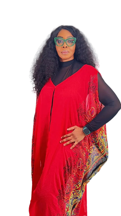 Chiffon print Summer Beachwear Party Dress - SOLAYA