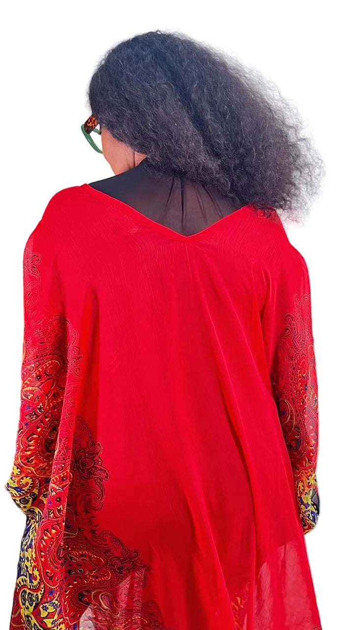 Chiffon print Summer Beachwear Party Dress - SOLAYA