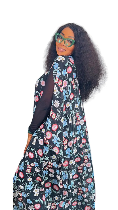 Chiffon print Summer Beachwear Party Dress - SOLAYA
