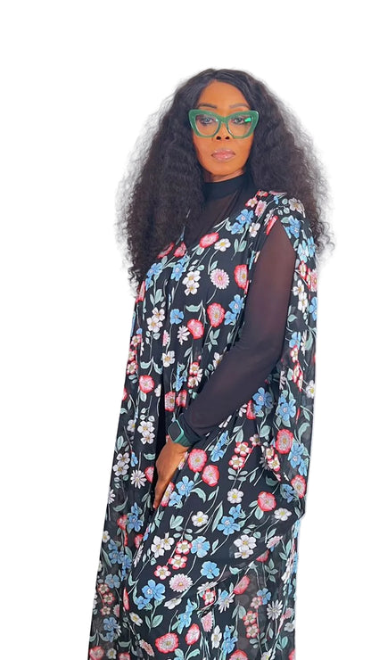 Chiffon print Summer Beachwear Party Dress - SOLAYA