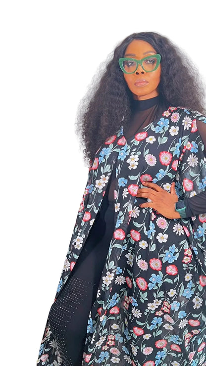 Chiffon print Summer Beachwear Party Dress - SOLAYA