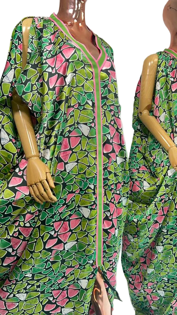 African Print Ankara Silk Dress - Sleeveless - ADDY