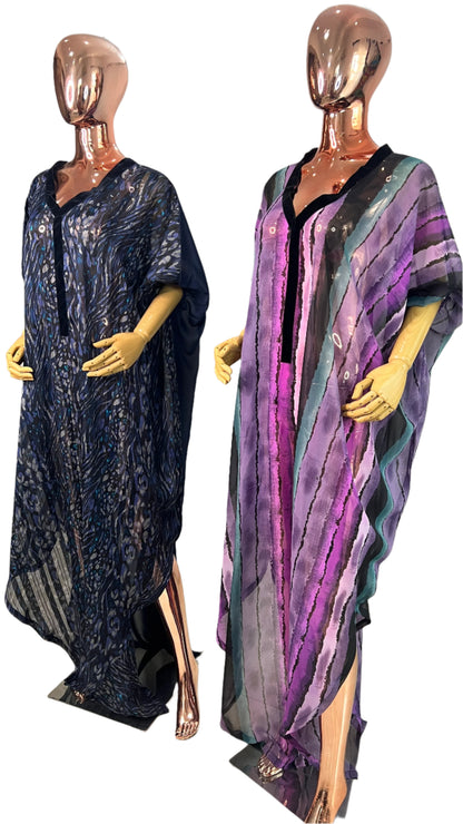 Eezzy Chiffon Maxi Dress/ Lounge top - 049