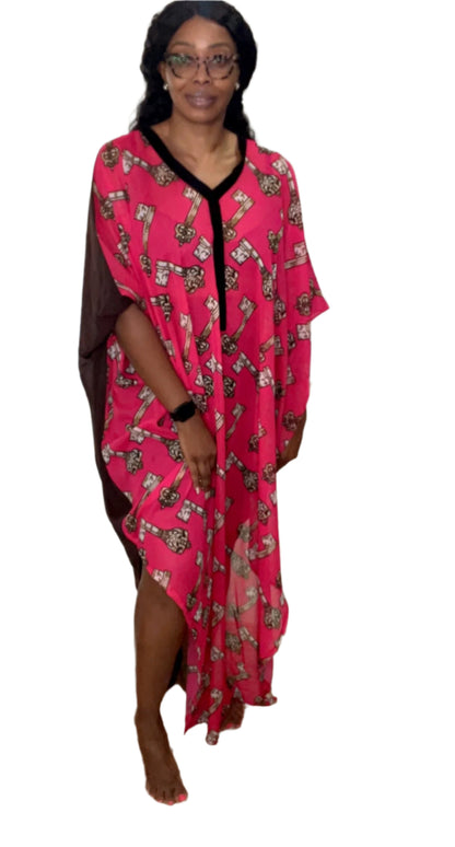 Eezzy Chiffon Maxi Dress/ Lounge top - 049
