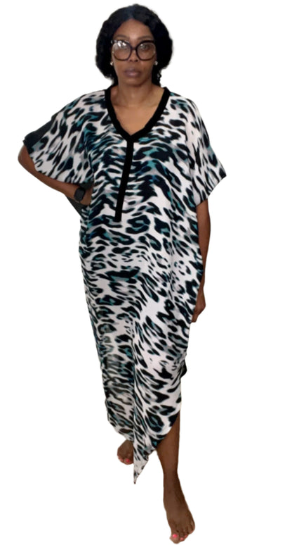 Eezzy Chiffon Maxi Dress/ Lounge top - 049
