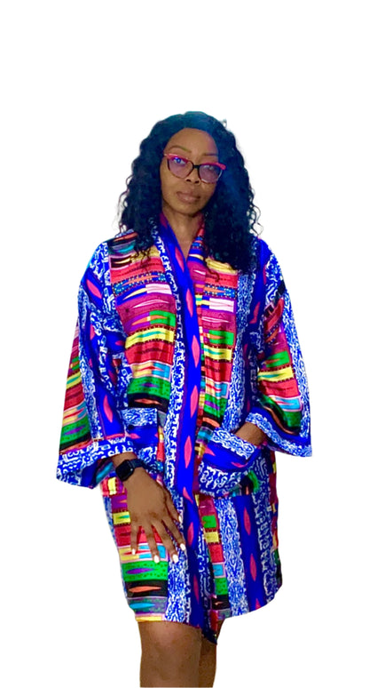 Multi-Colour Designer Silk Kimono - 043