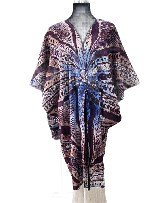 Batik Jacket with Fringe - 053