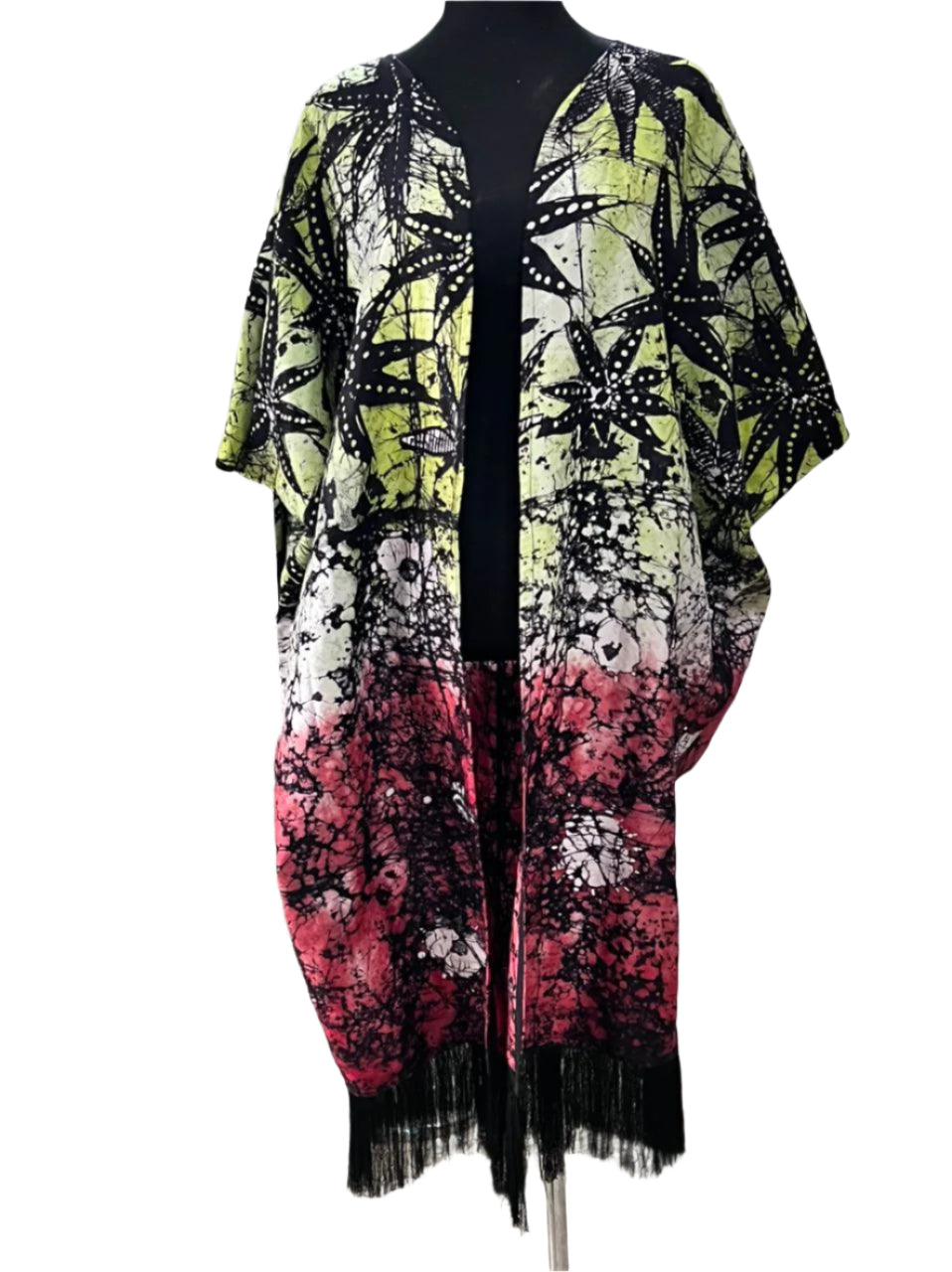 Batik Jacket with Fringe - 053
