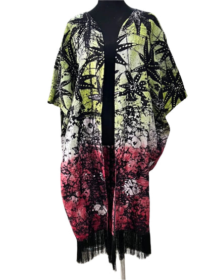 Batik Jacket with Fringe - 053