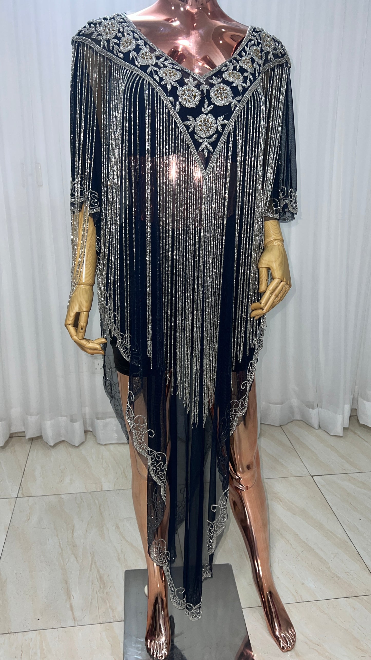 Luxury Beaded Net Top  - 075
