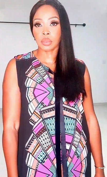 My Dress Multi colour Front Black Chiffon Kaftan - 084