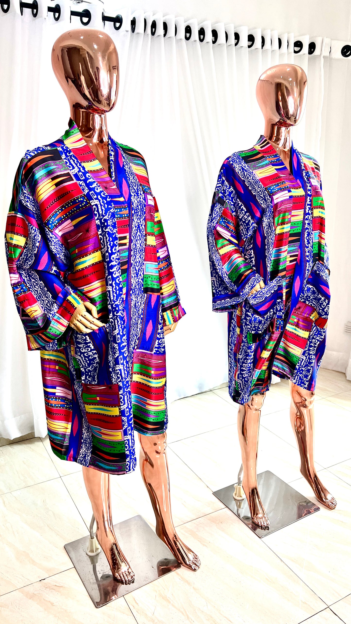 Multi-Colour Designer Silk Kimono - 043